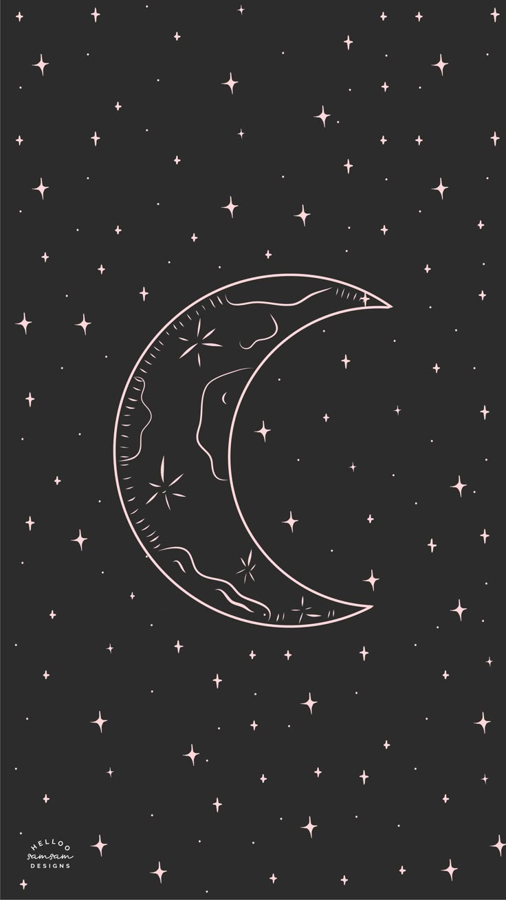 Moon Phases Phone Wallpaper