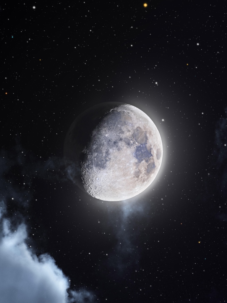Super Moon Wallpaper 4K, 8K, Full moon, Stars, Cosmos