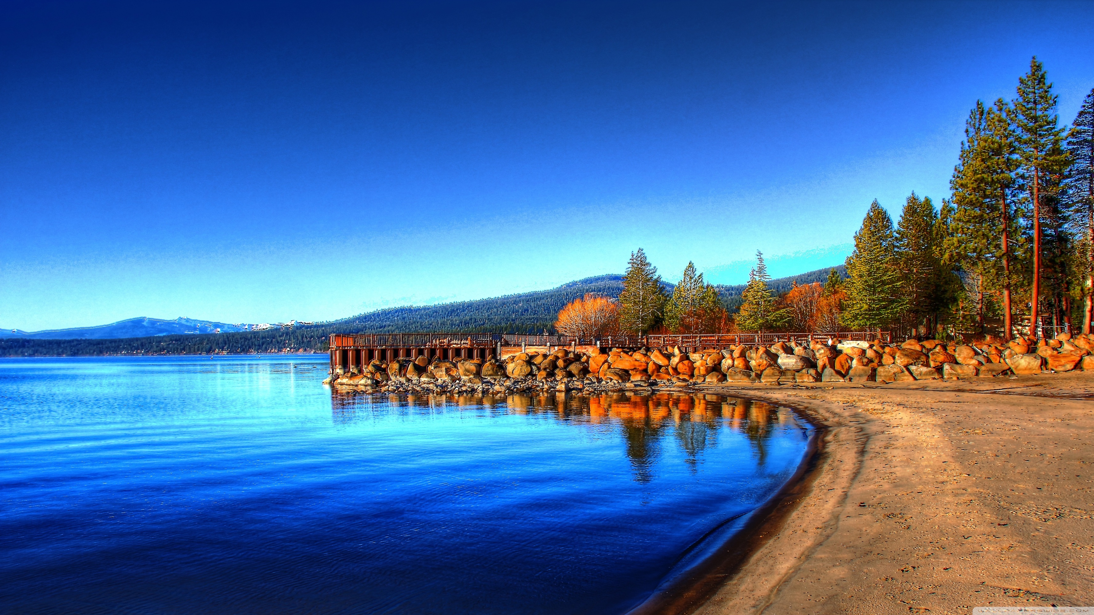 Lake Tahoe 4K UHD Wallpaper for UltraHD Desktop and TV, Widescreen and UltraWide Display