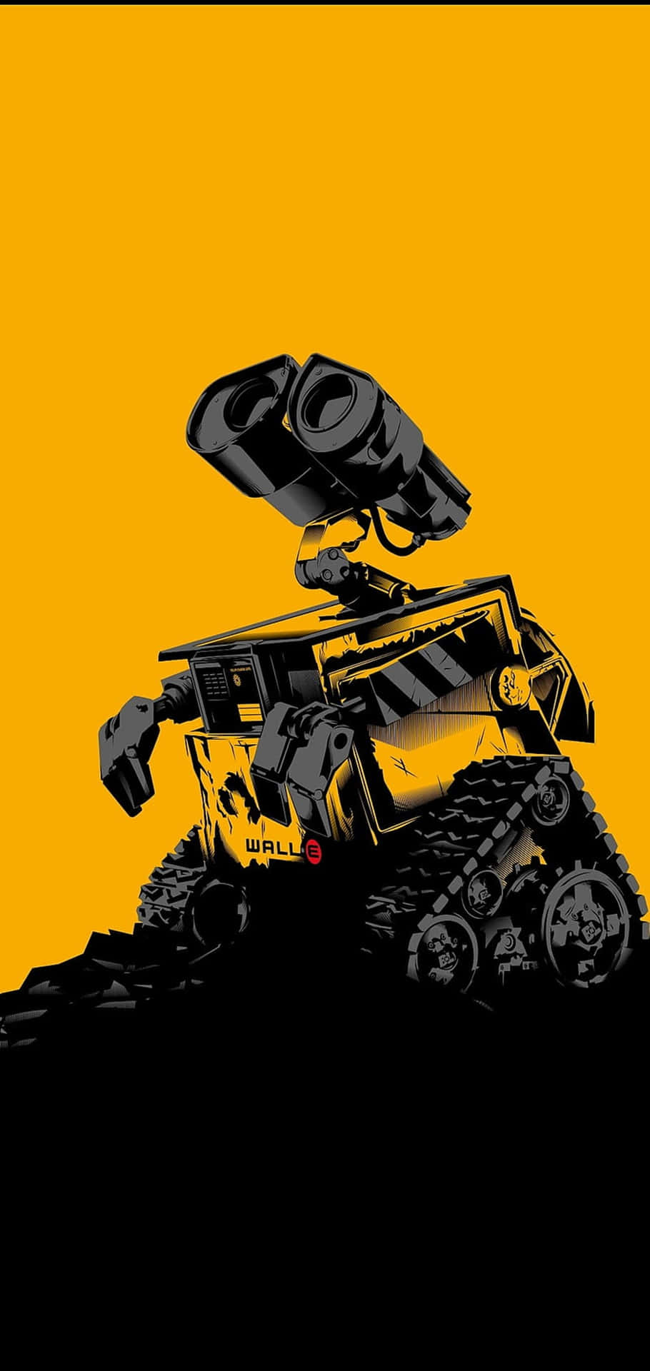 Download A Black And Yellow Vehicle With A Gun On It Wallpaper