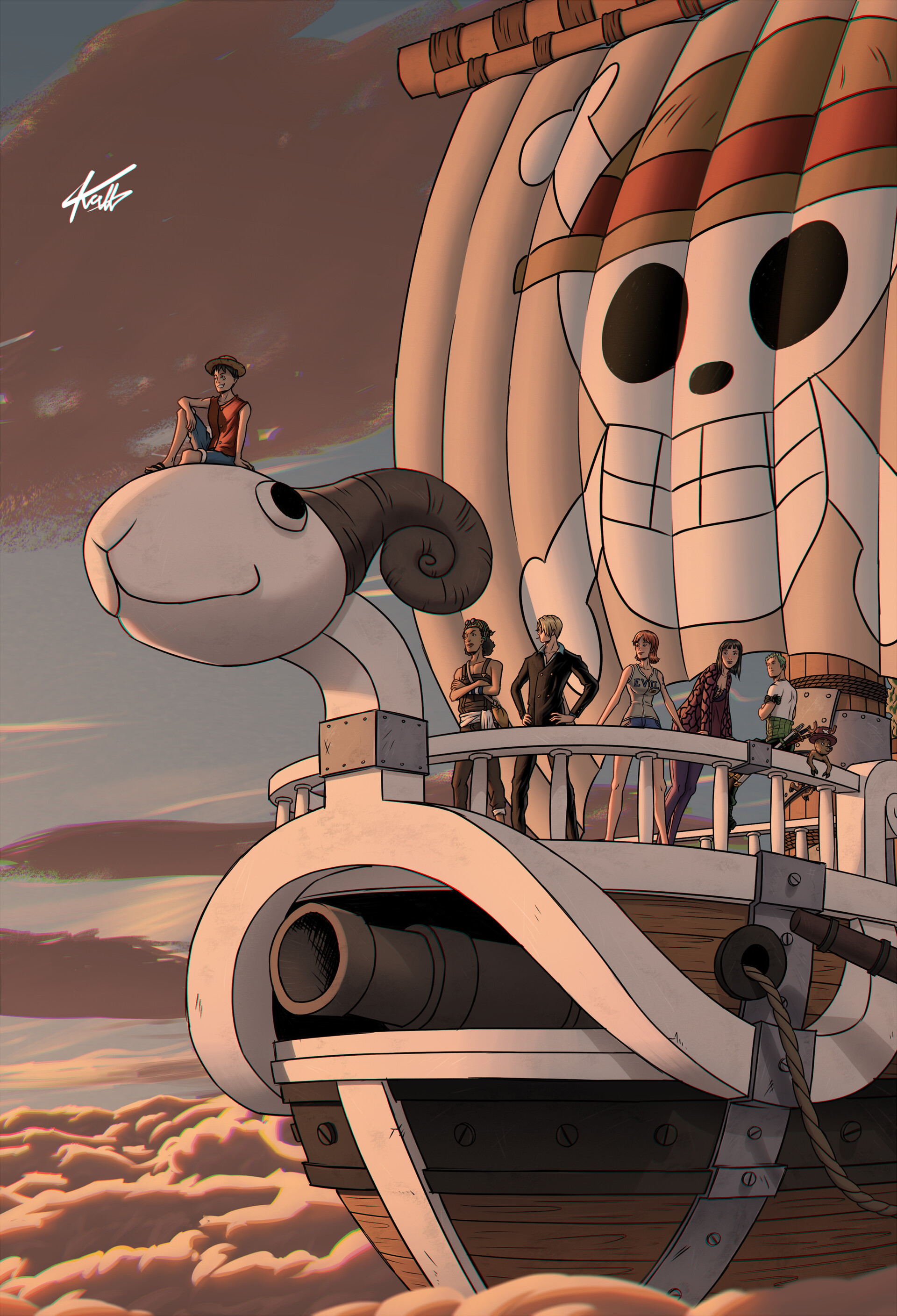 Leaving Skypiea 『One Piece』