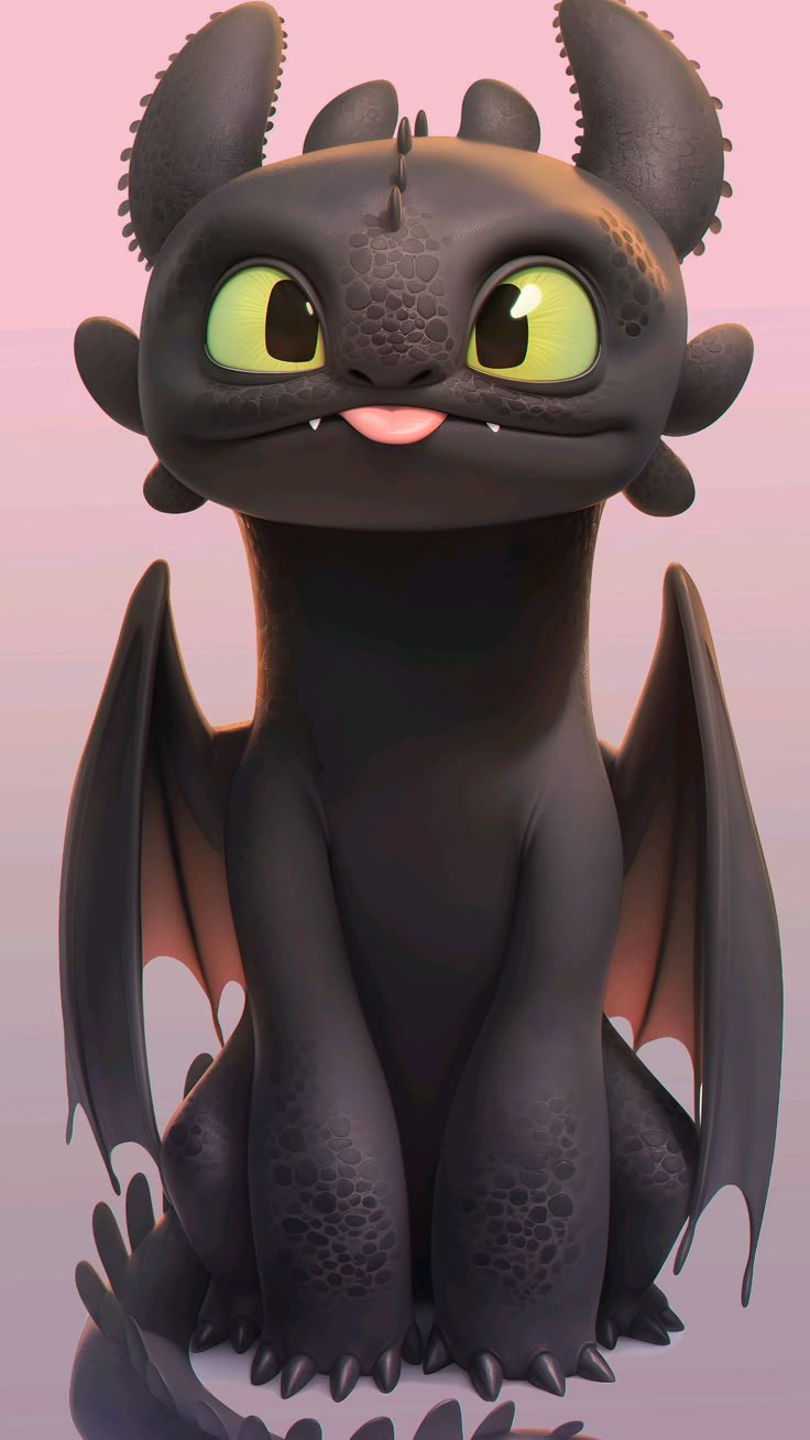 Toothless Cute Wallpaper 4K HD