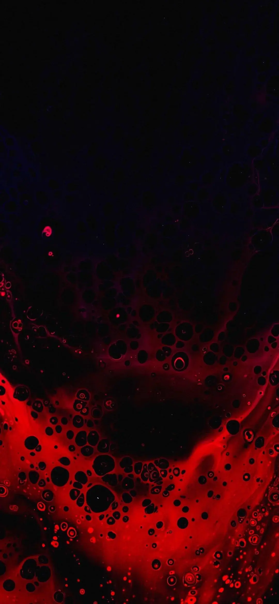Dark Deep Vibrant Red Cells Paint Shapes Best Wallpaper For Apple IPhone 16