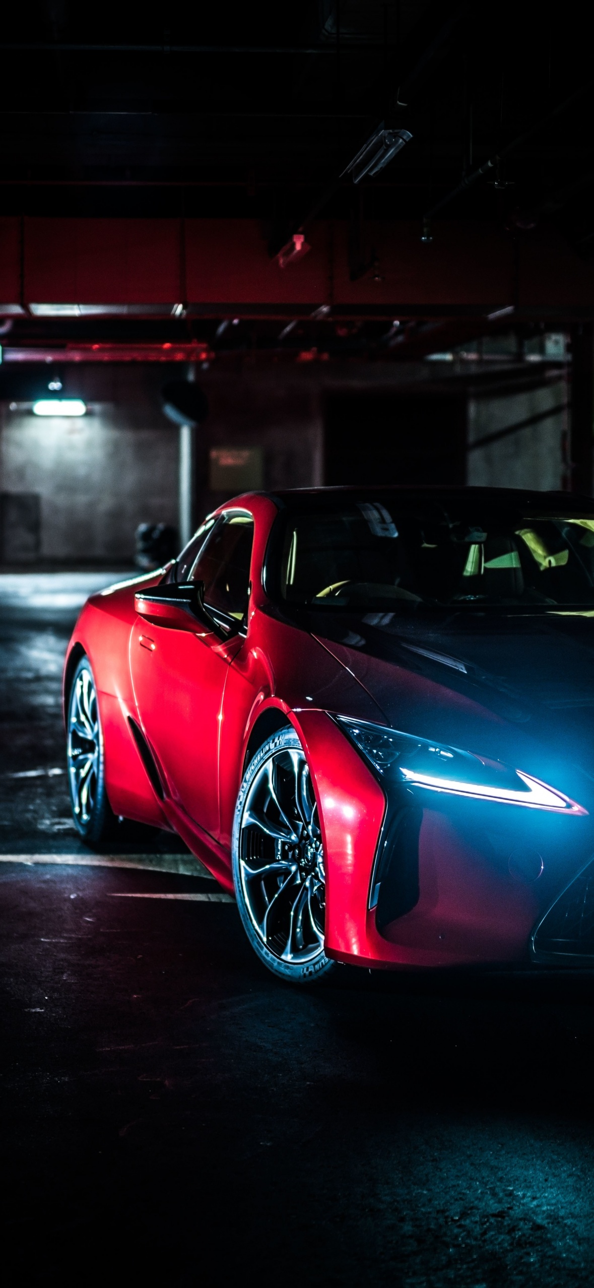 Lexus LC 500 Wallpaper 4K, Dark, Red cars, 5K, 8K