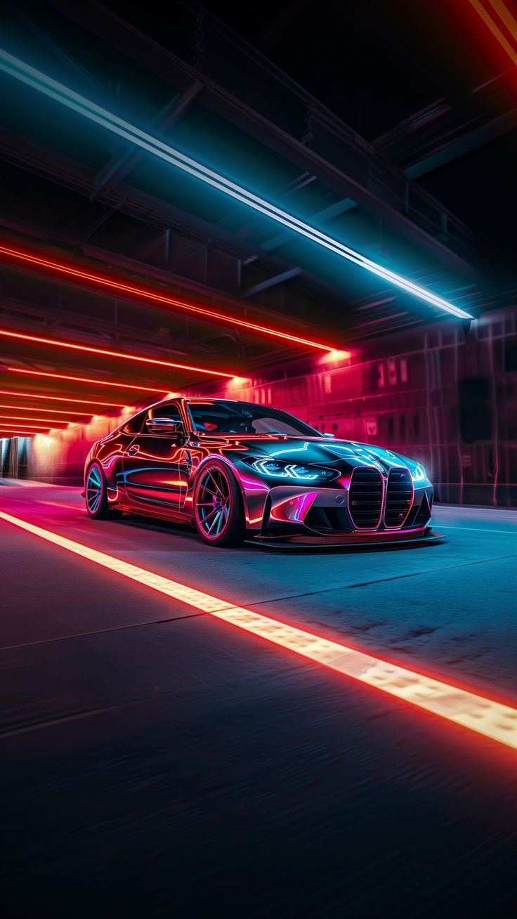 Neon BMW Car Wallpaper 4k Free Download