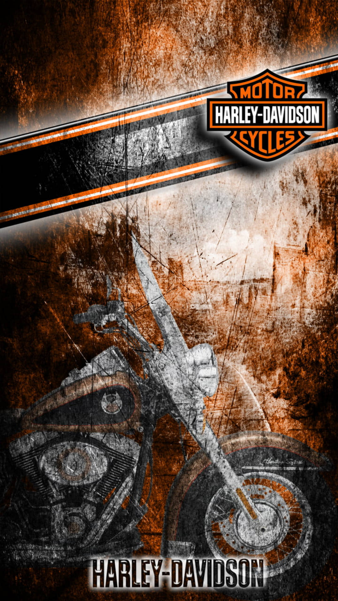 Download Grunge Harley Davidson Mobile Wallpaper