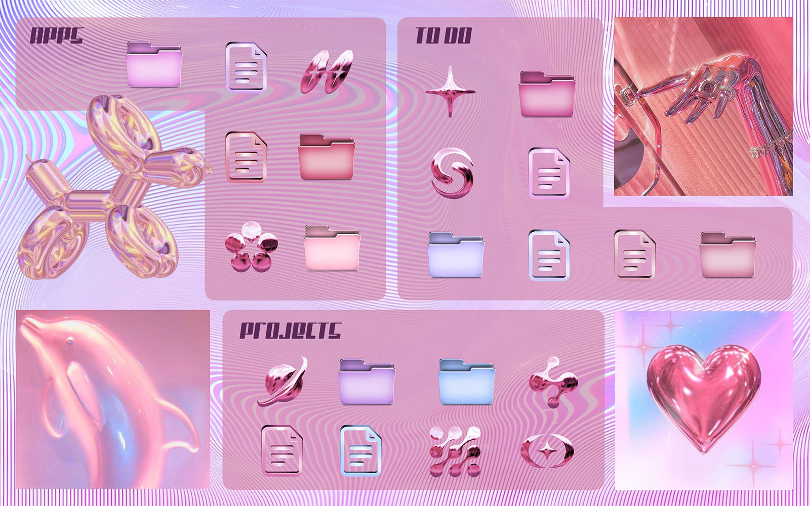 ✨ Y2K Folder Icon: Retro Futuristic Style!