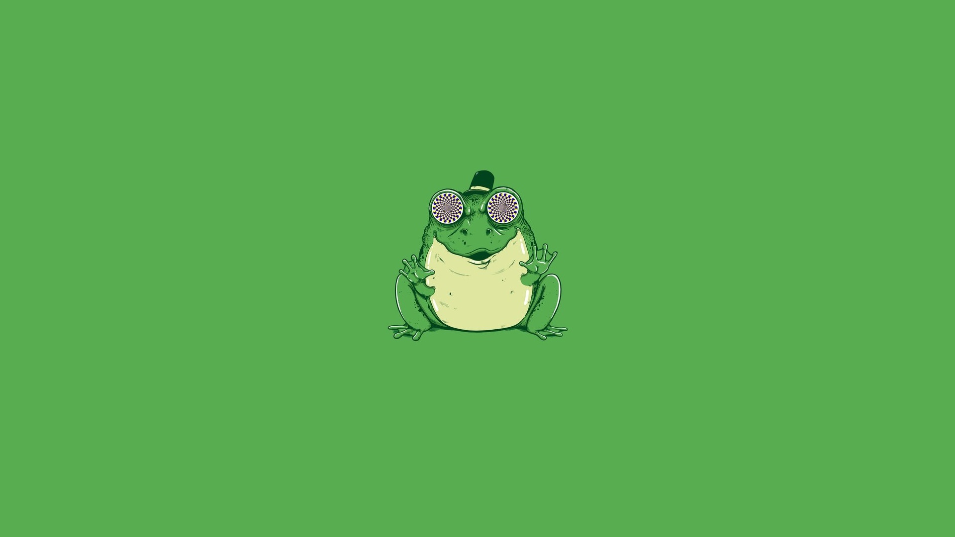 Wallpaper Minimalism, Eyes, Art, Hypnosis, Green Style, Toad for mobile and desktop, section минимализм, resolution 1920x1080
