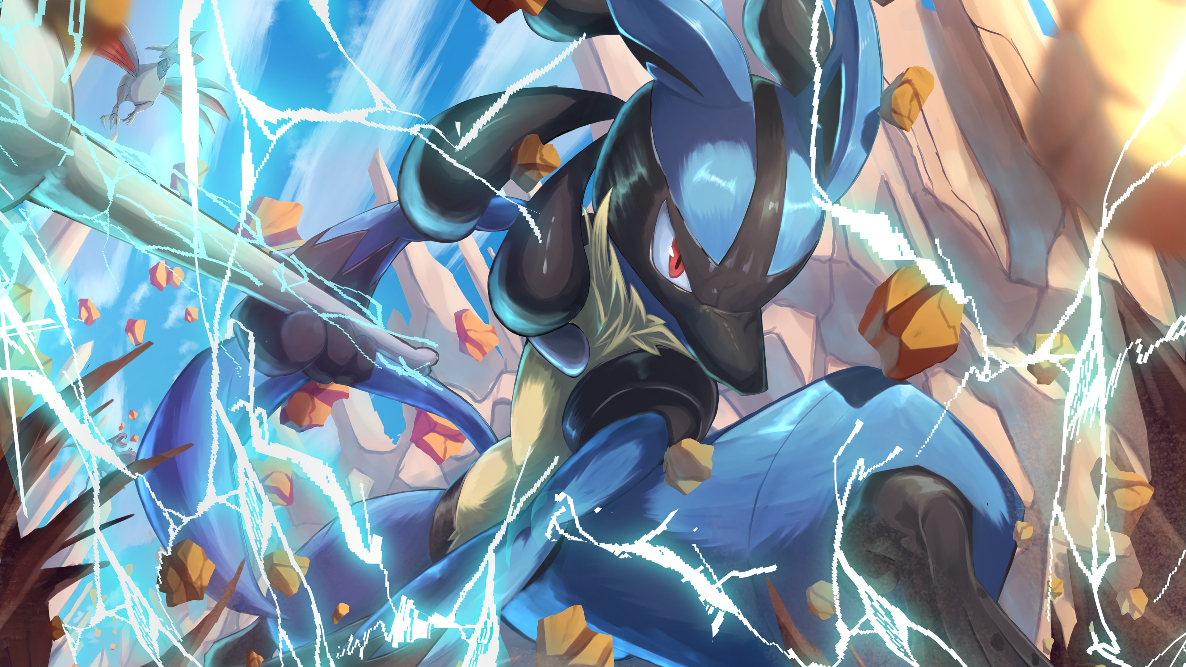 Lucario from Pokemon Anime Wallpaper 4k for Desktop