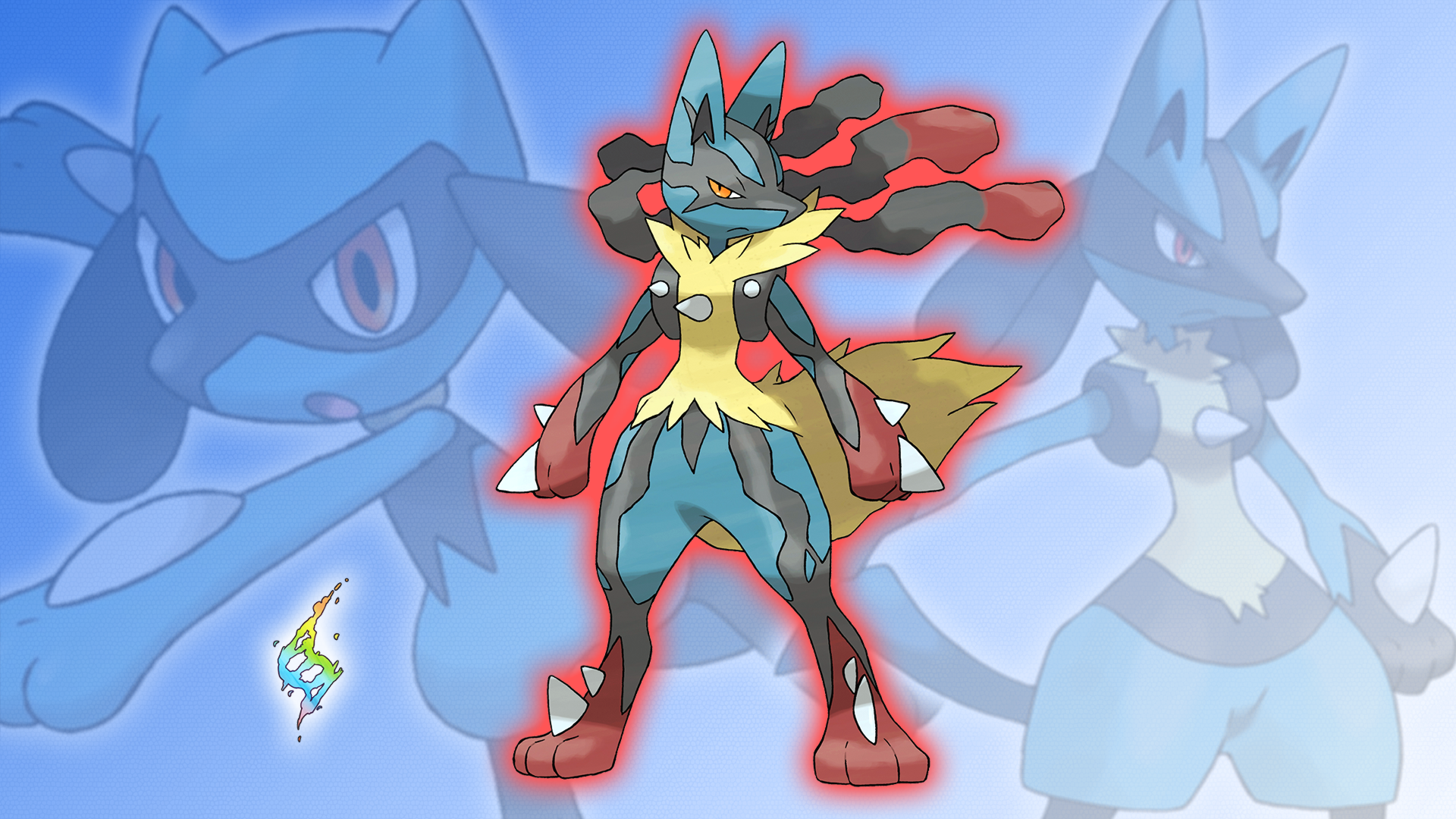 Mega Blaziken VS Mega Lucario Wallpaper