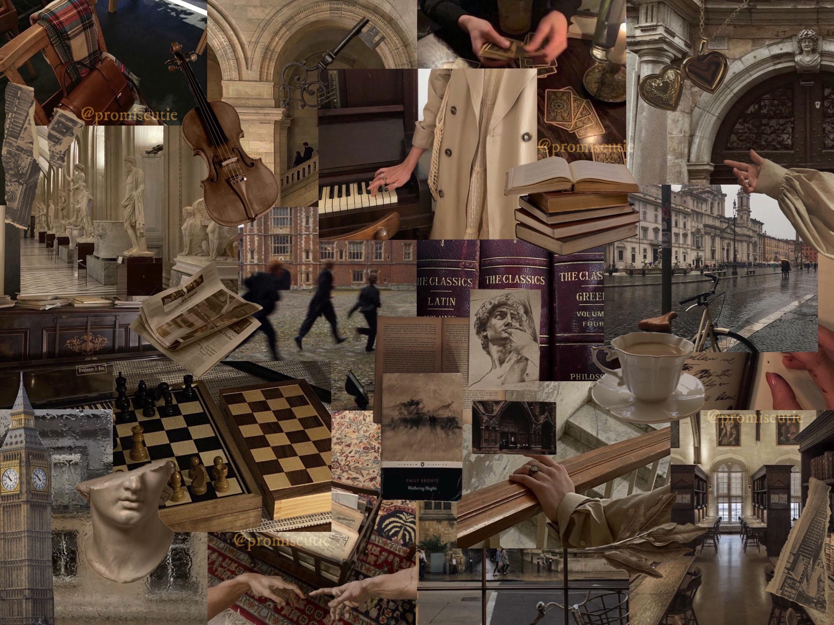 because some of you liked my wallpaper here's some more but this time themed: dark academia