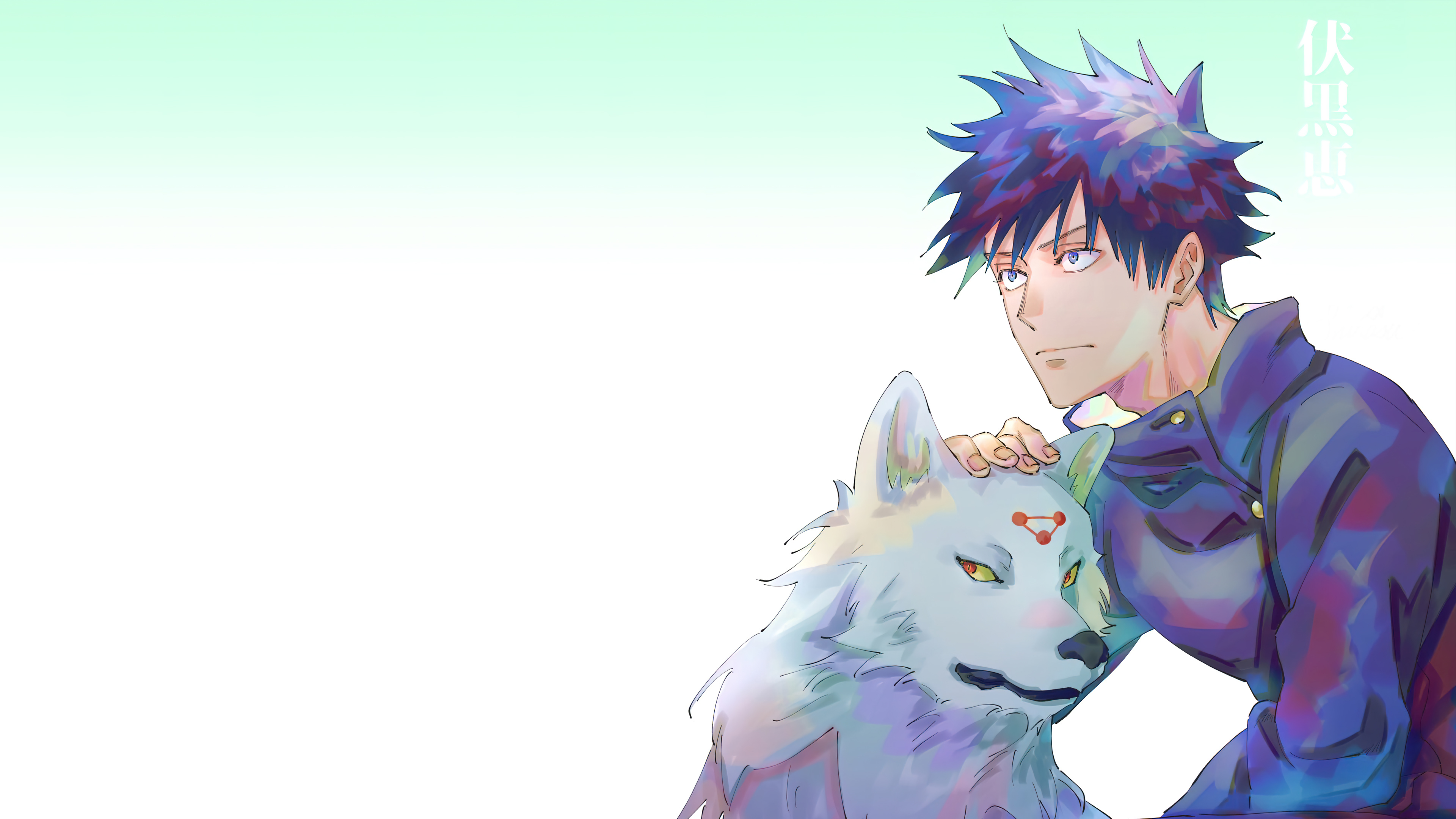 Megumi Fushiguro Jujutsu Kaisen Summon Wallpaper 4K PC Desktop e