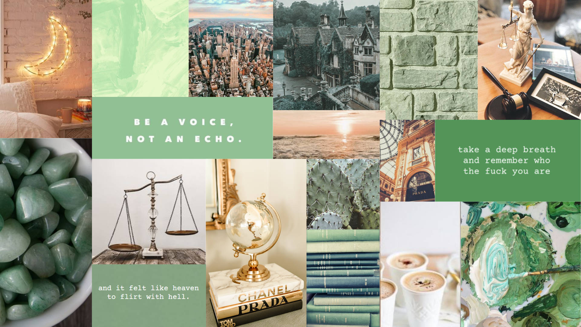 Sage Green Desktop Wallpaper