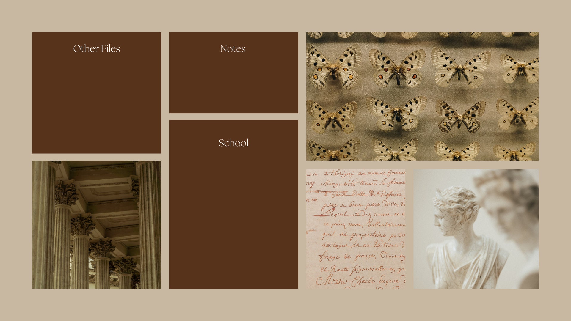 Digital Dark Academia Desktop Wallpaper