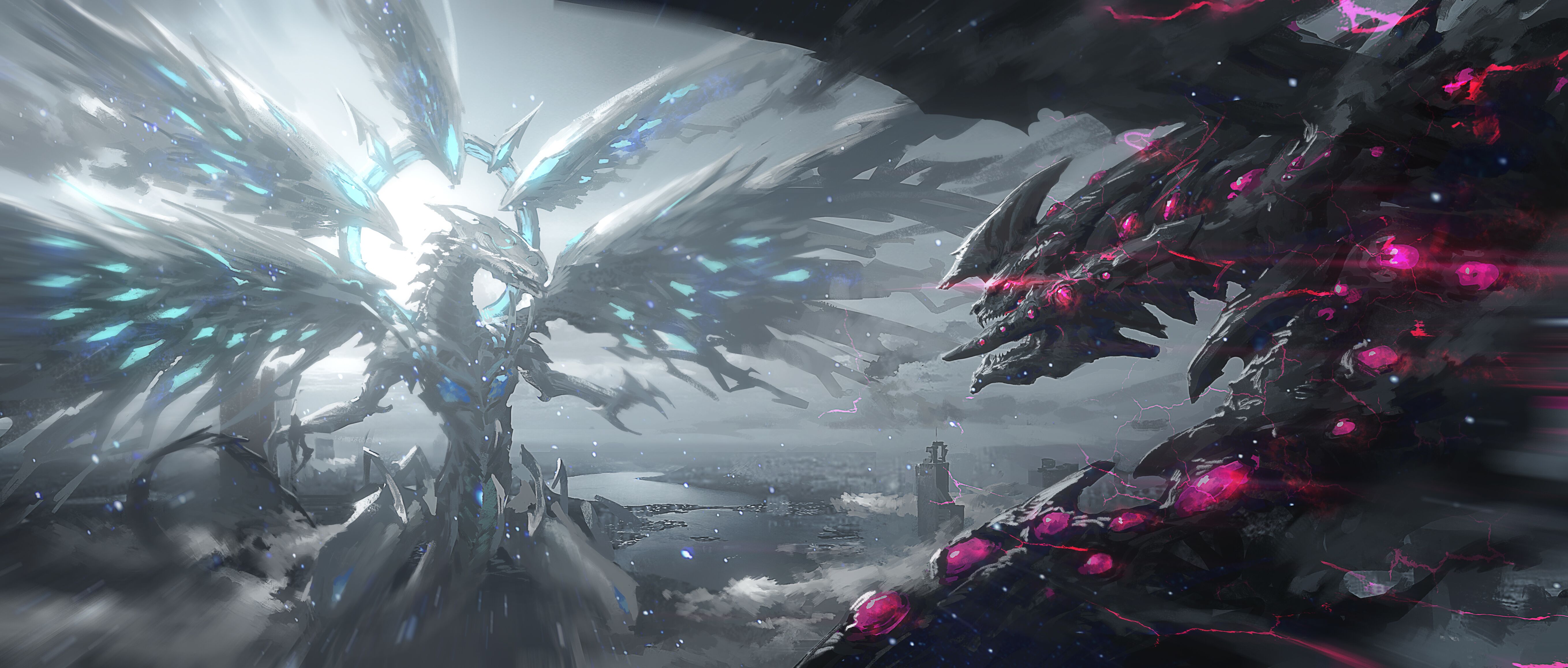 Yu Gi Oh! Epic Dragon Duel 4K Ultra HD Anime Wallpaper By 不想当画家的 LEO