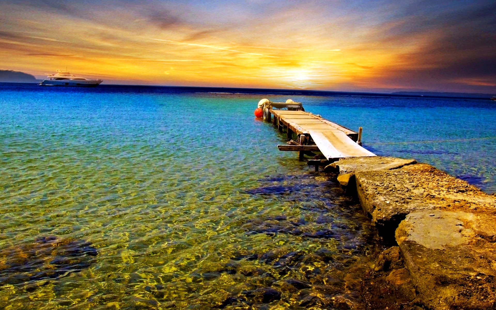 Beautiful Sunset On Beach Desktop Wallpaper HD / Desktop and Mobile Background