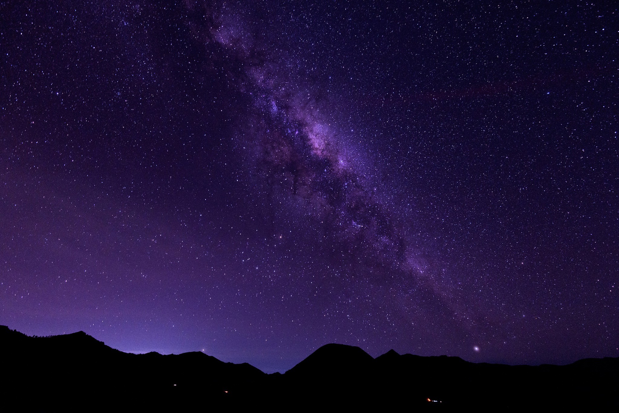 stars, Landscape, Silhouette, Milky Way Wallpaper HD / Desktop and Mobile Background