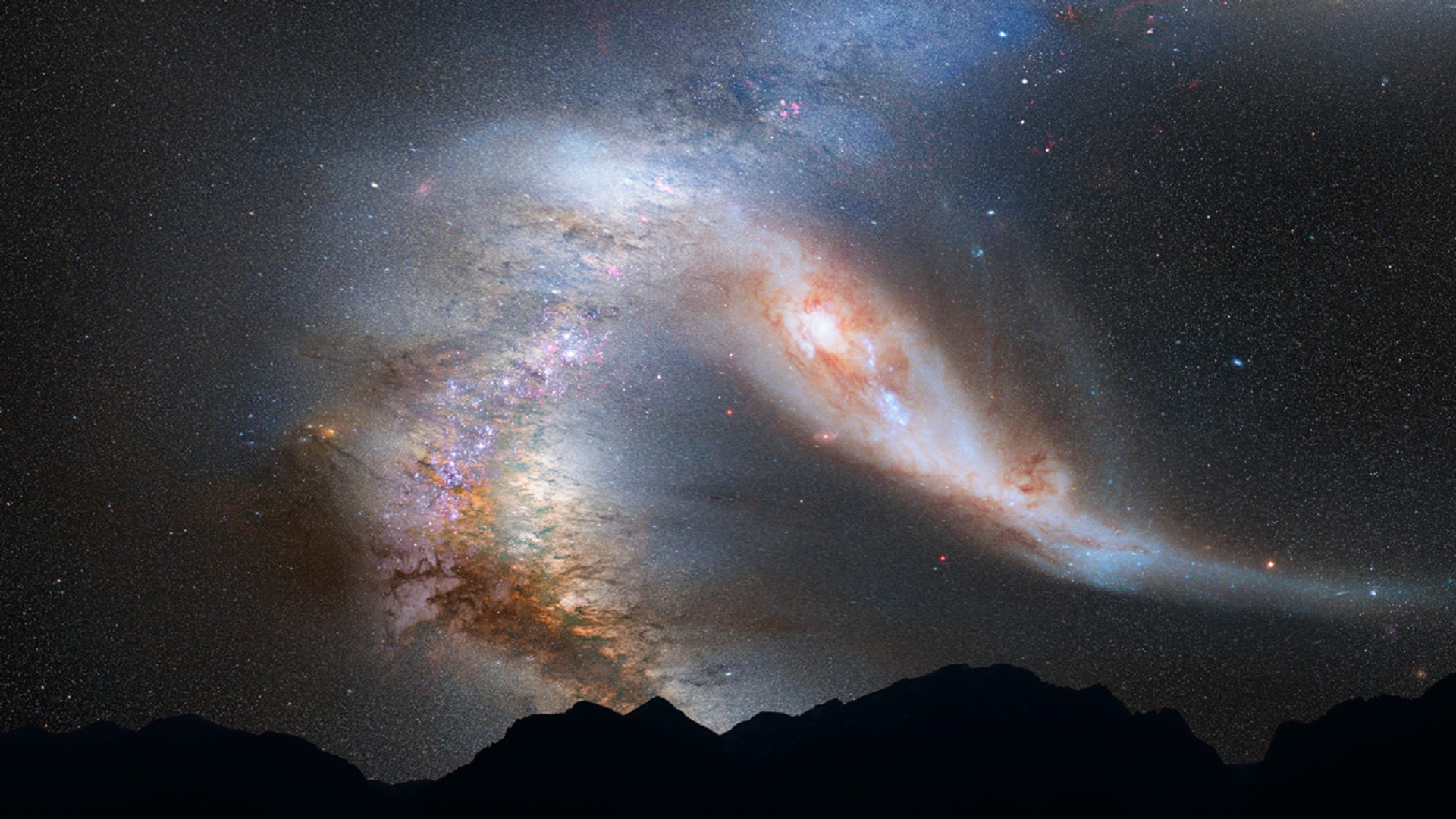 Andromeda Galaxy Milky Way HD Wallpaper