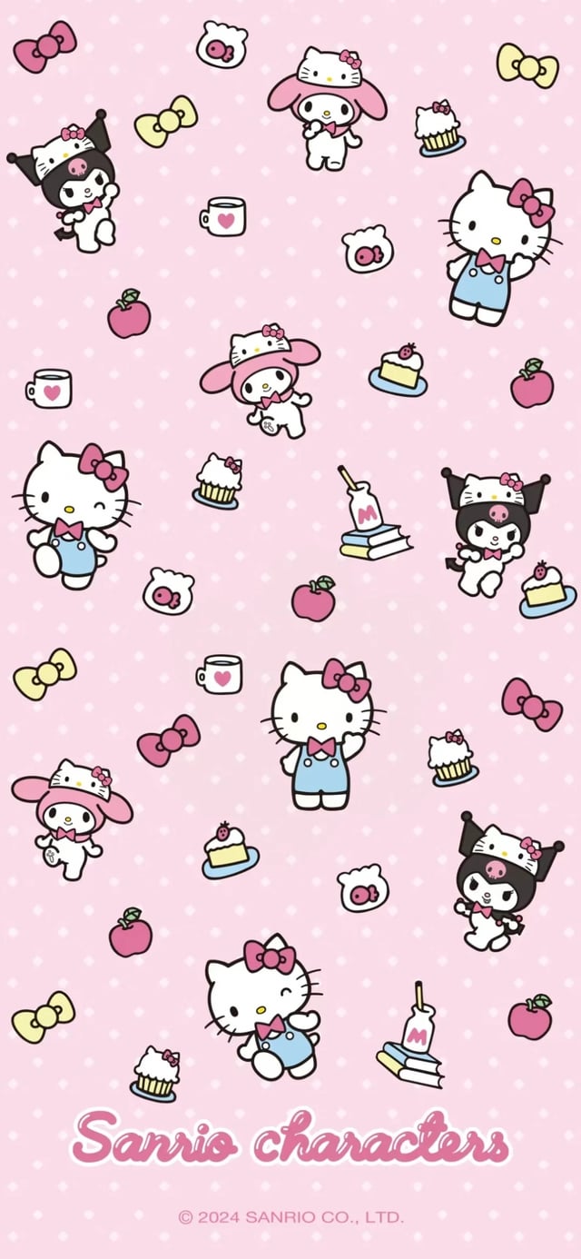 Cinnamon and Sanrio characters mobile wallpaper
