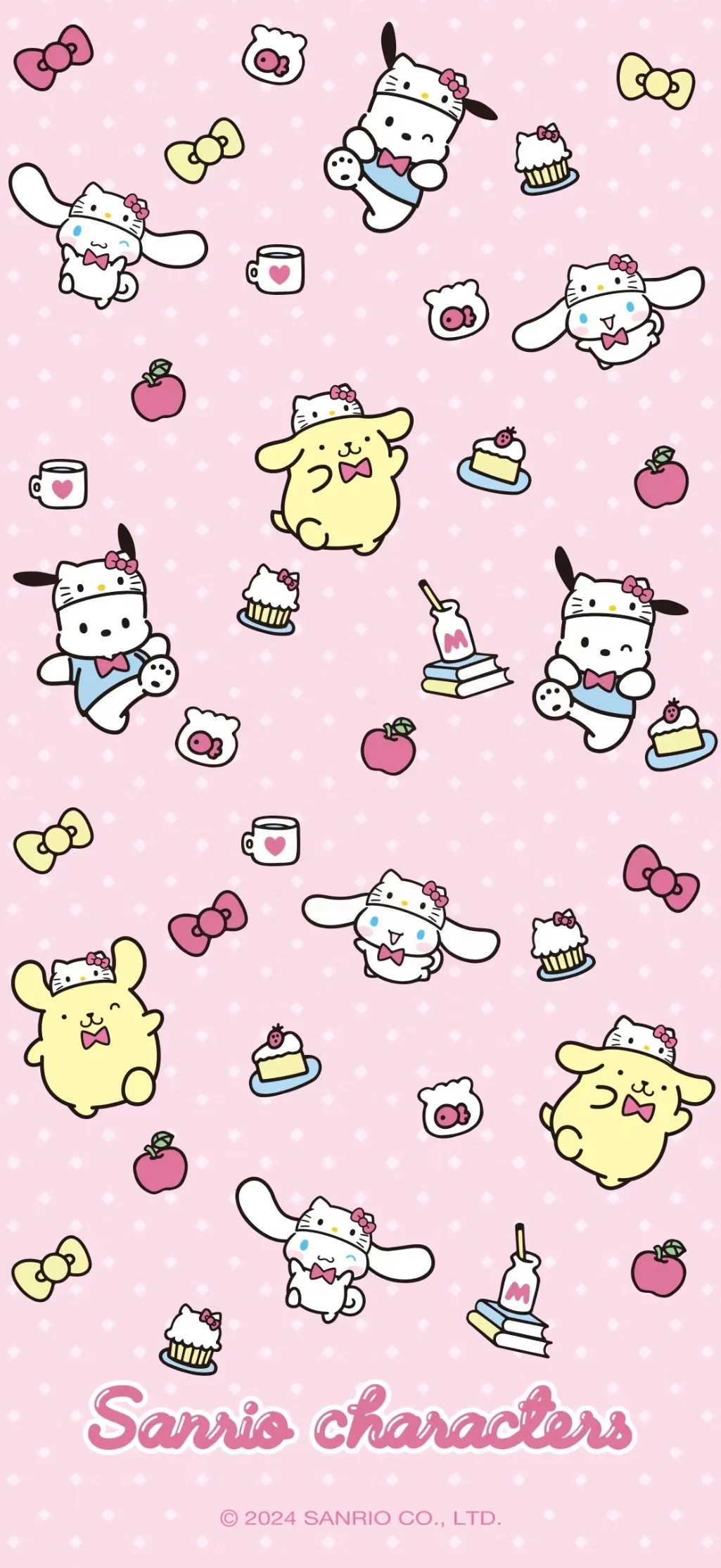 Cinnamon and Sanrio characters mobile wallpaper
