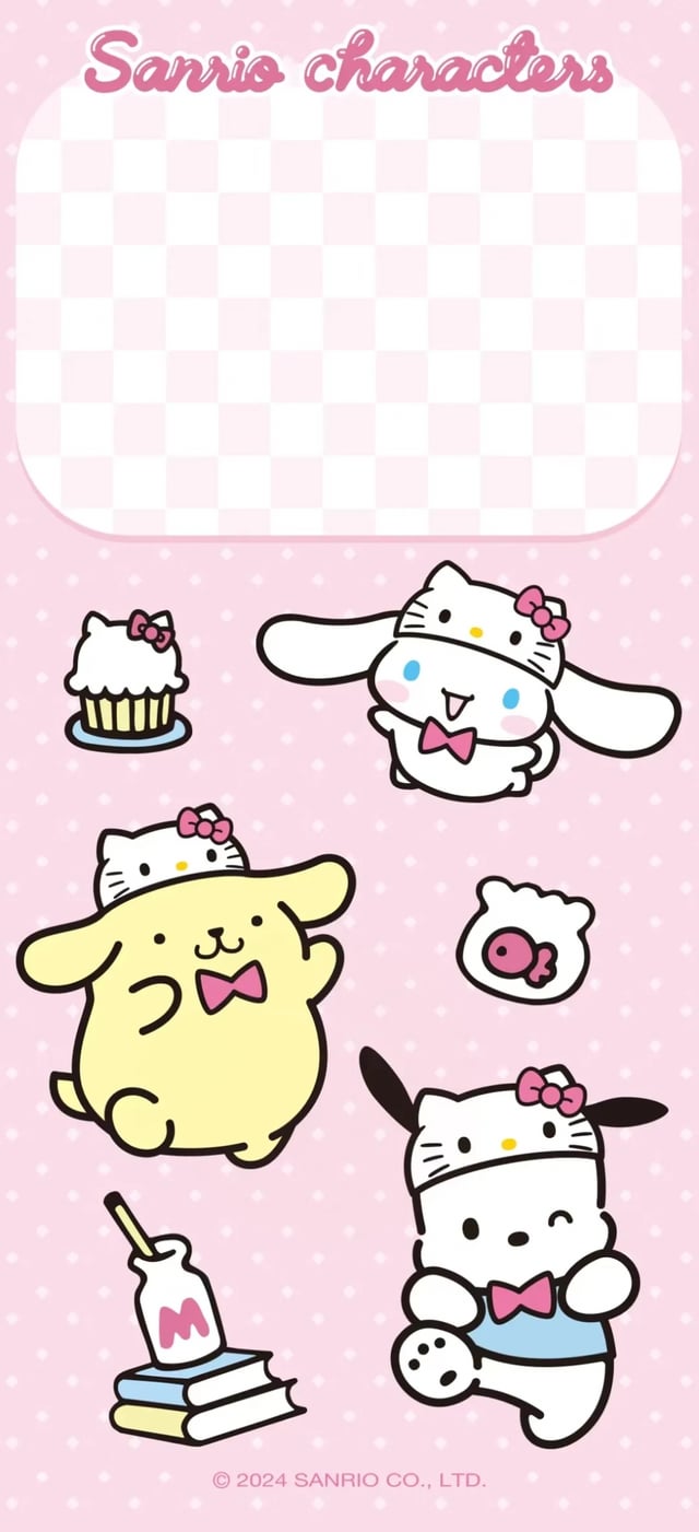 Cinnamon and Sanrio characters mobile wallpaper