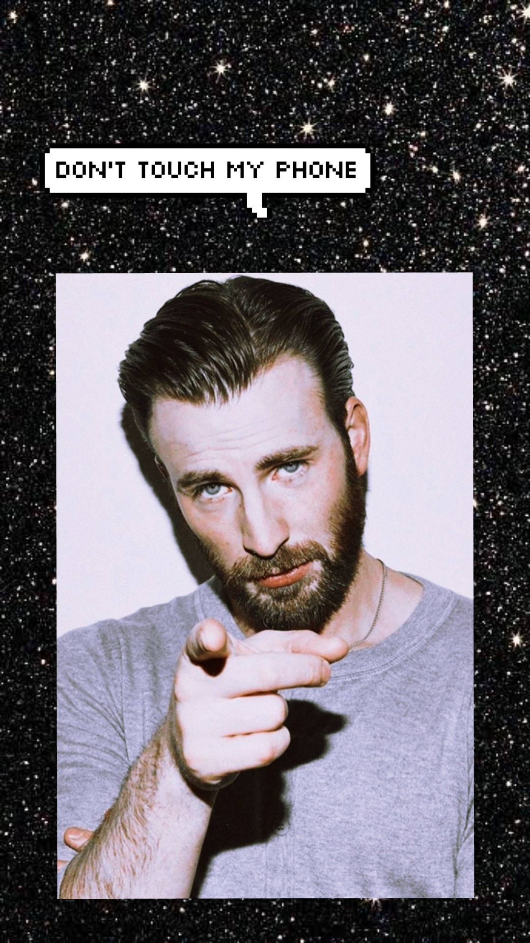 Download Chris Evans Don't Touch My Phone Wallpaper