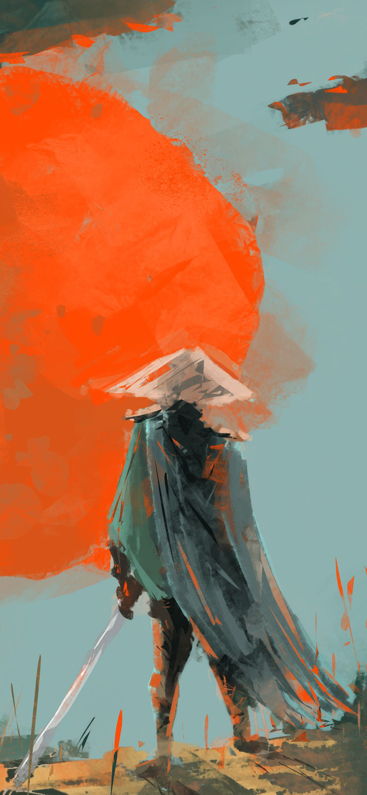 Sunrise Samurai Mobile Walls