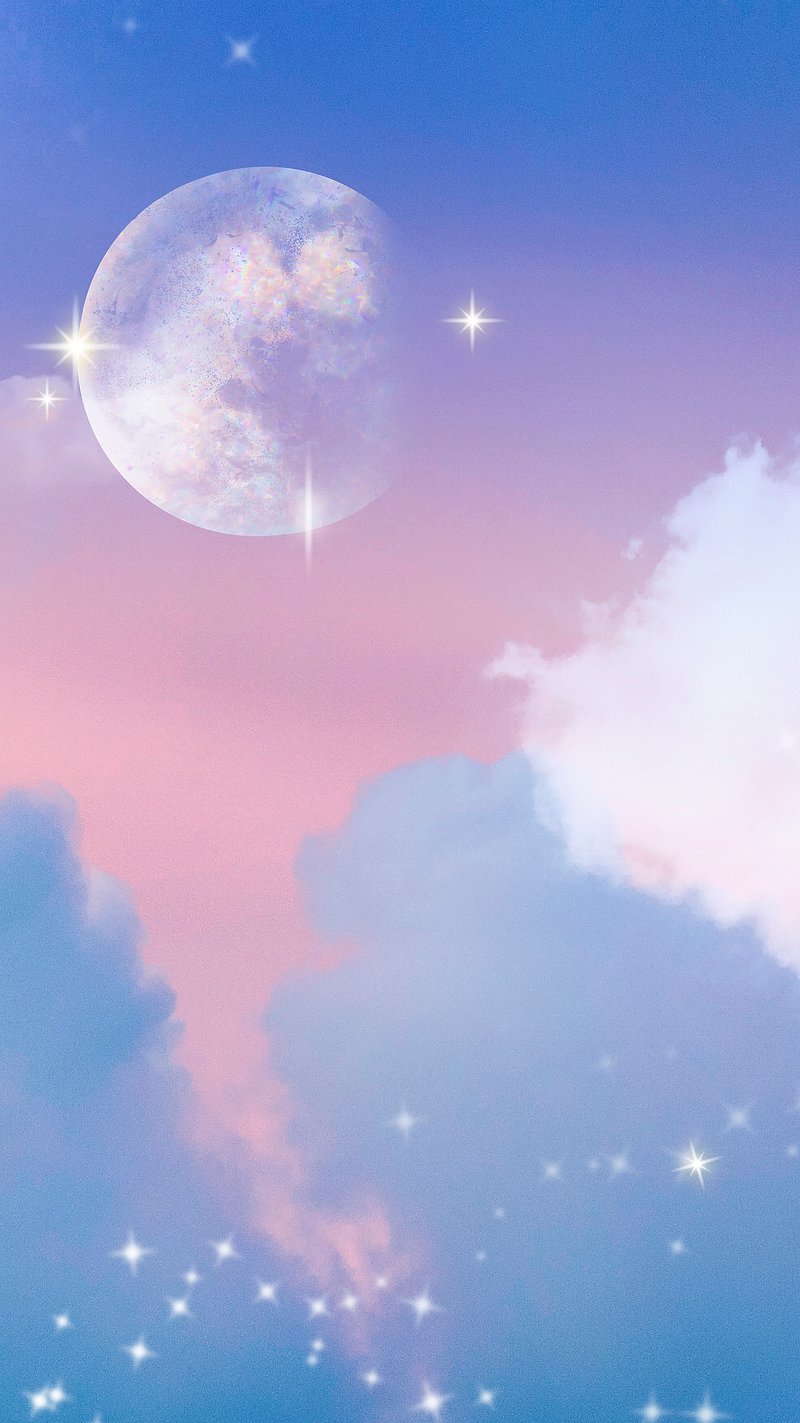Aesthetic dreamy mobile wallpaper, purple