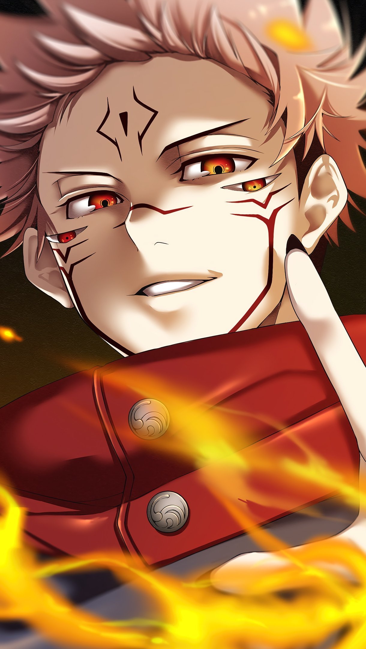 Sukuna Yuji Itadori from Jujutsu Kaisen Anime Wallpaper 4k for iPhone and Mobile Phone