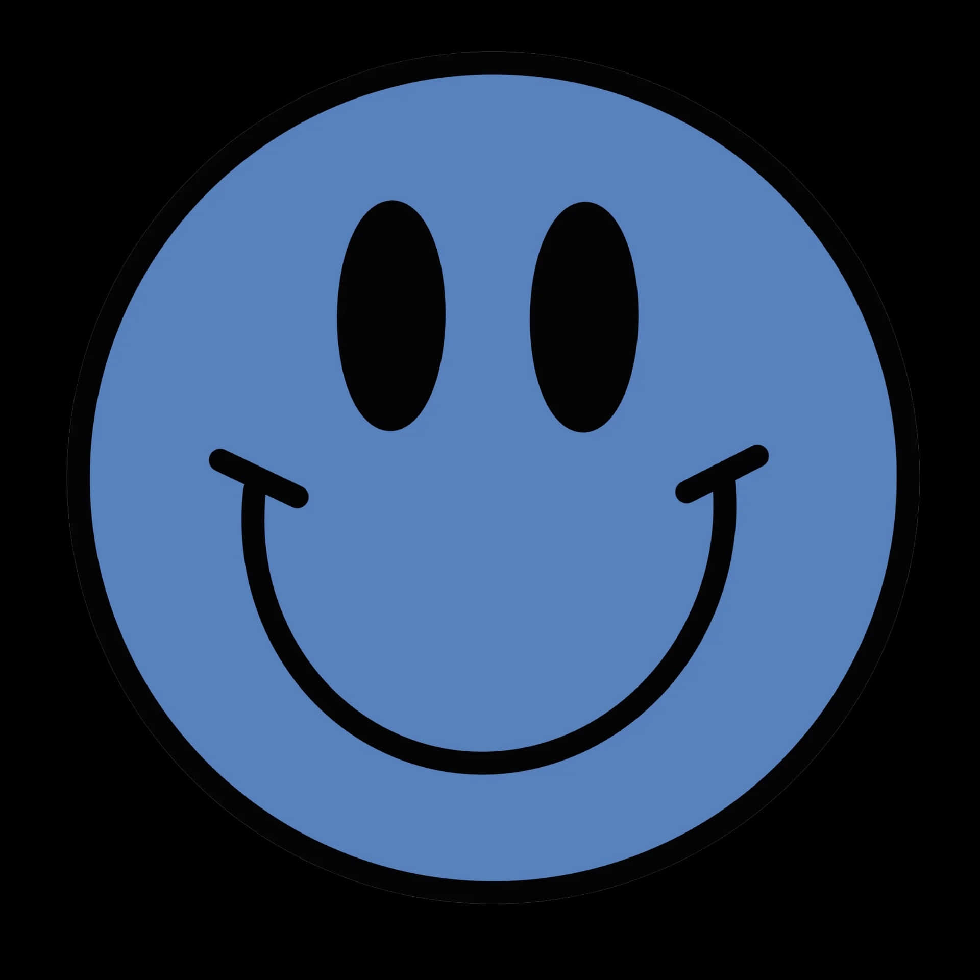 Download Blue Smiley Face Graphic Wallpaper