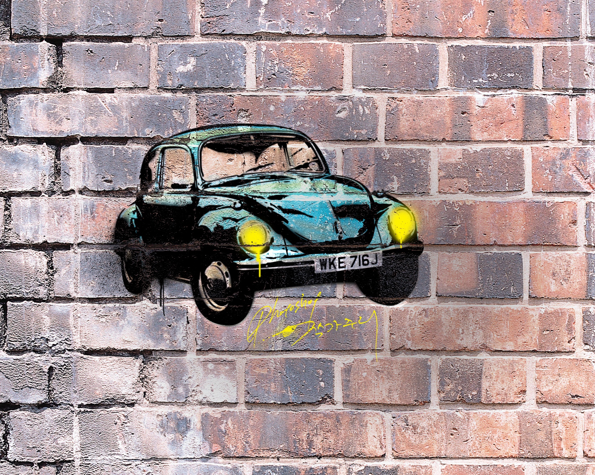 Free Image, analog, vehicle, desktop, sports car, street art, vintage car, free, wallpaper, graffiti art, automobile make, car picture, graffiti picture, stencil graffiti 1969x1570