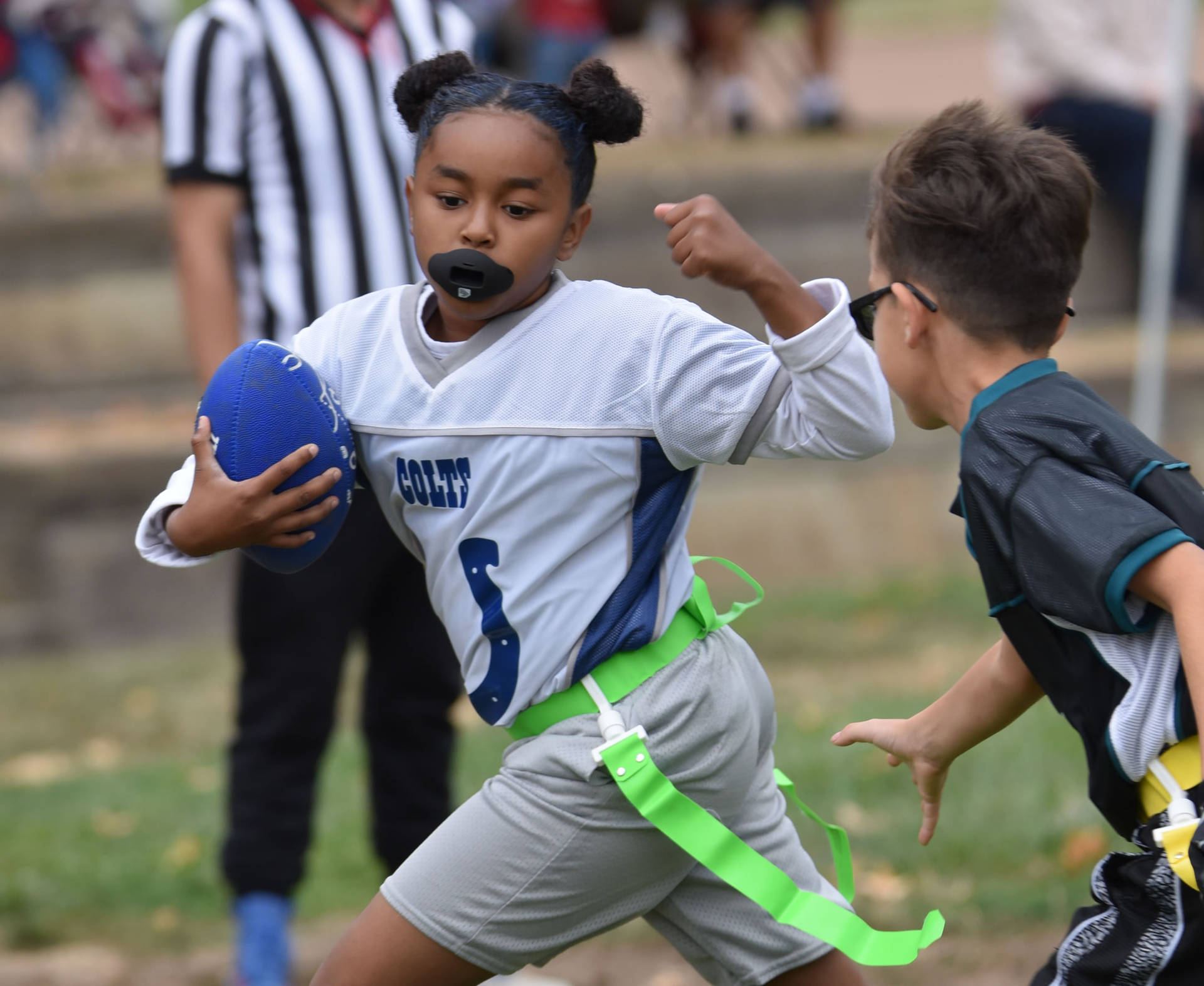 Download Kids Flag Football Tryouts Season Wallpaper