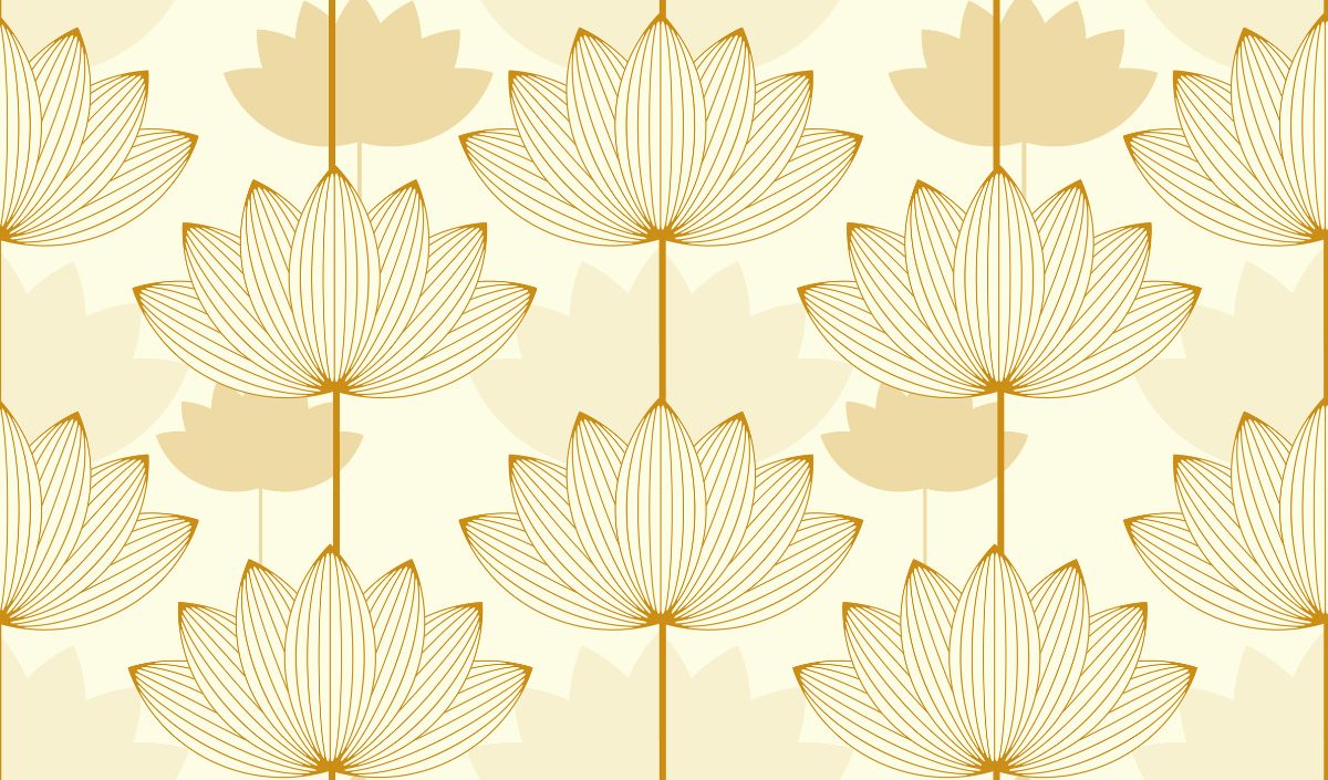 Golden Lotus Hues Furniture Wallpaper®
