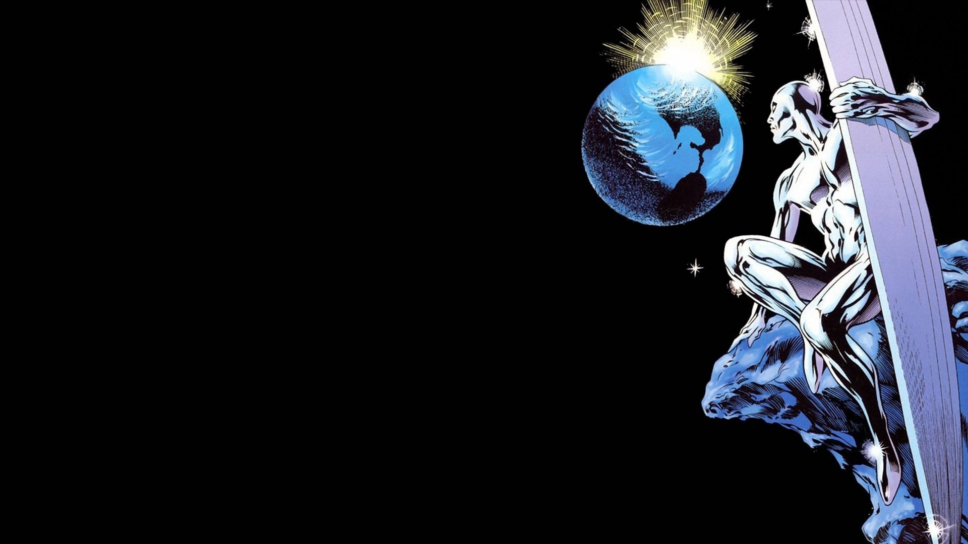 Silver Surfer HD Comic Wallpaper: Cosmic Guardian in Stunning Detail
