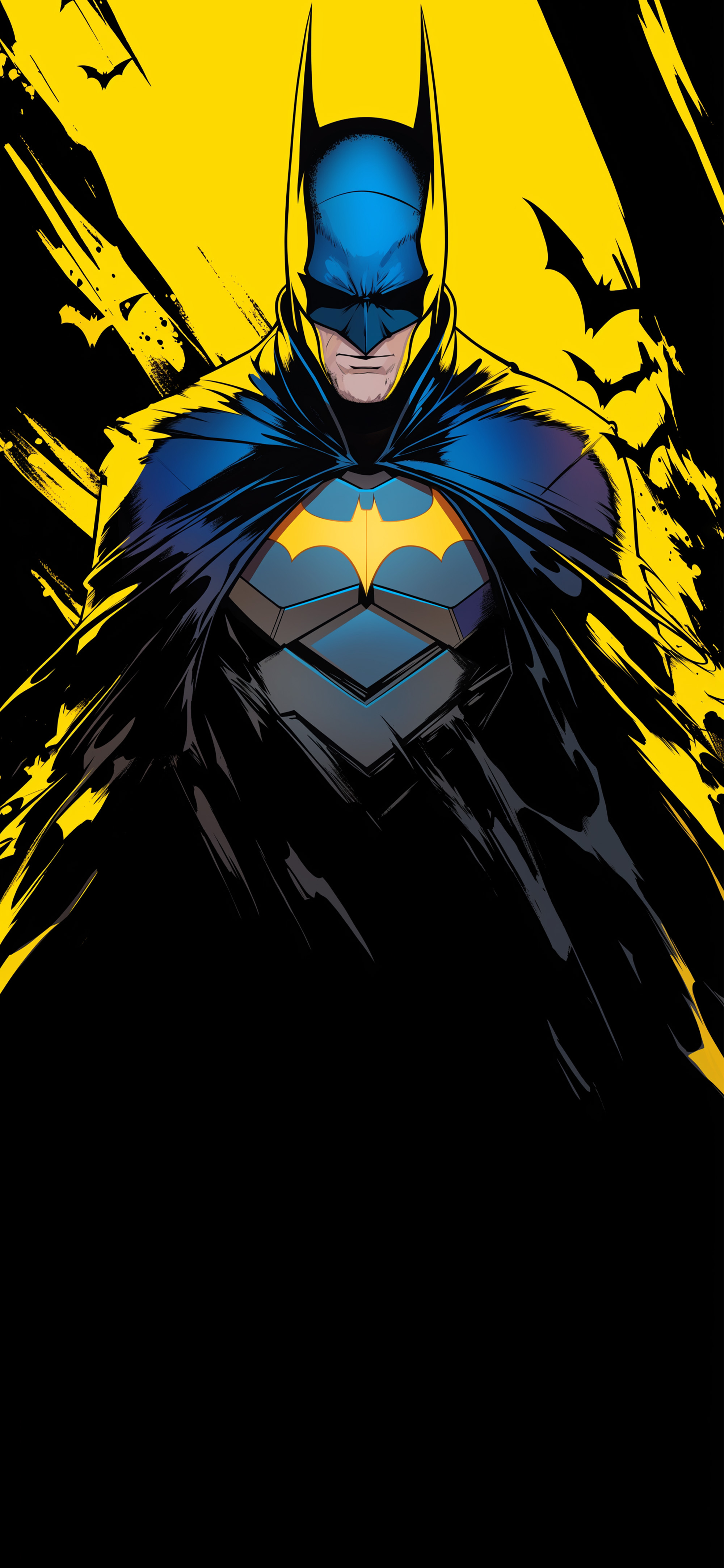 Batman Yellow Comics Hero Art Wallpaper Wallpaper iPhone