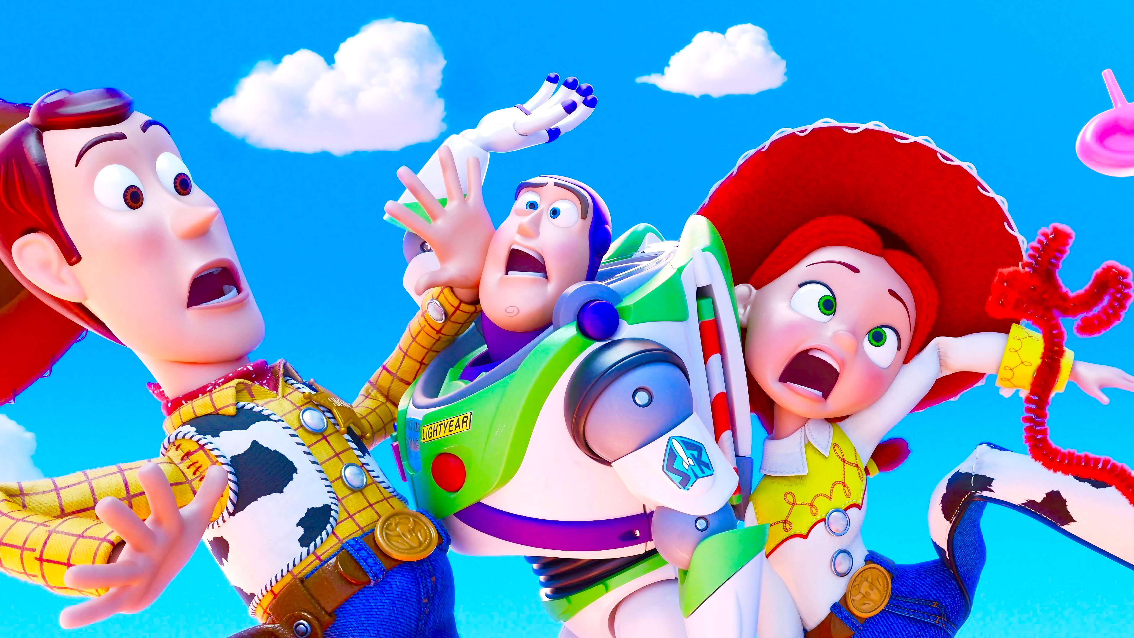 Toy Story 4 Woody Buzz Lightyear Jessie 4K Wallpaper
