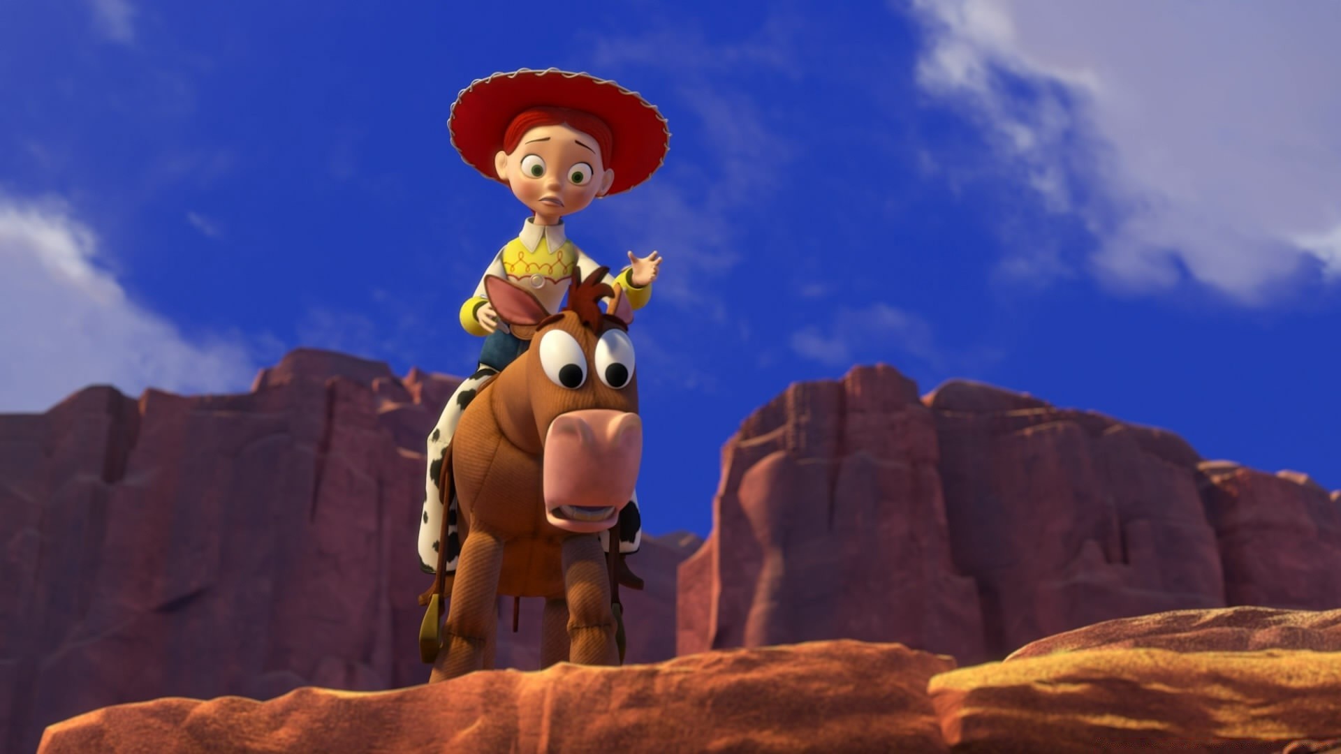 Toy story girl on a horse