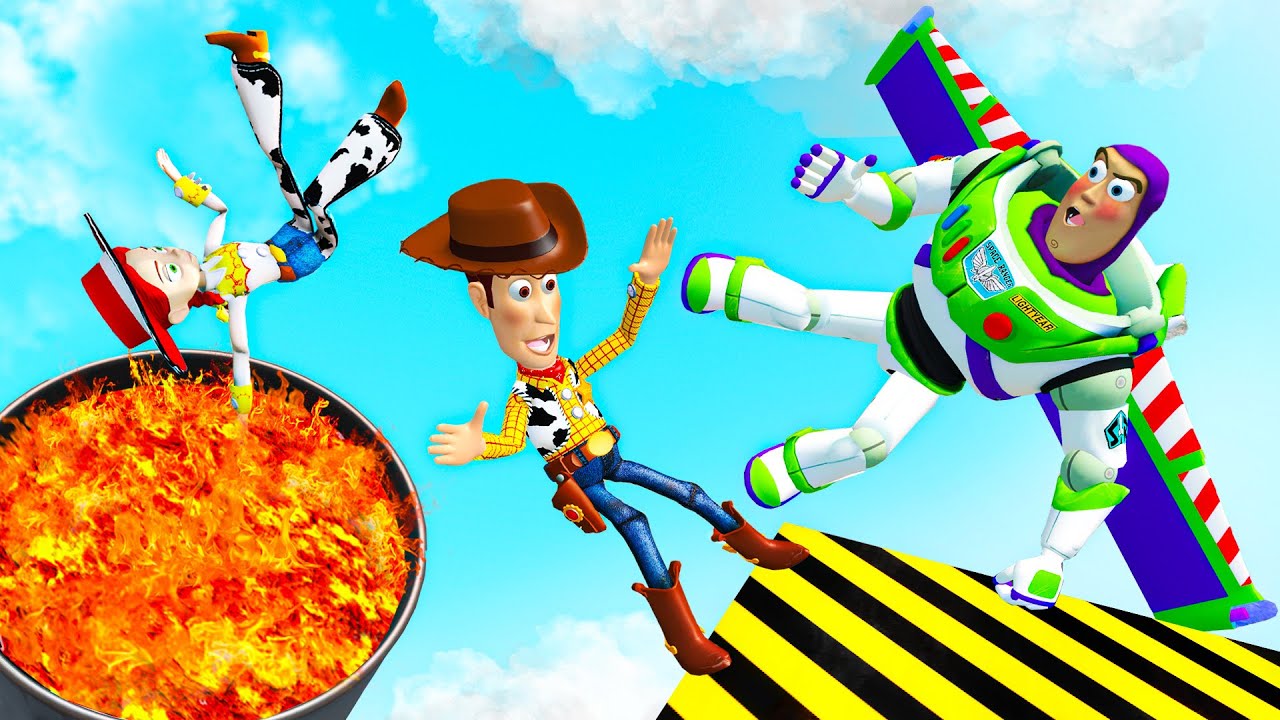 GTA 5 Buzz x Woody x Jessie Crazy Fails [Toy Story Ragdolls]