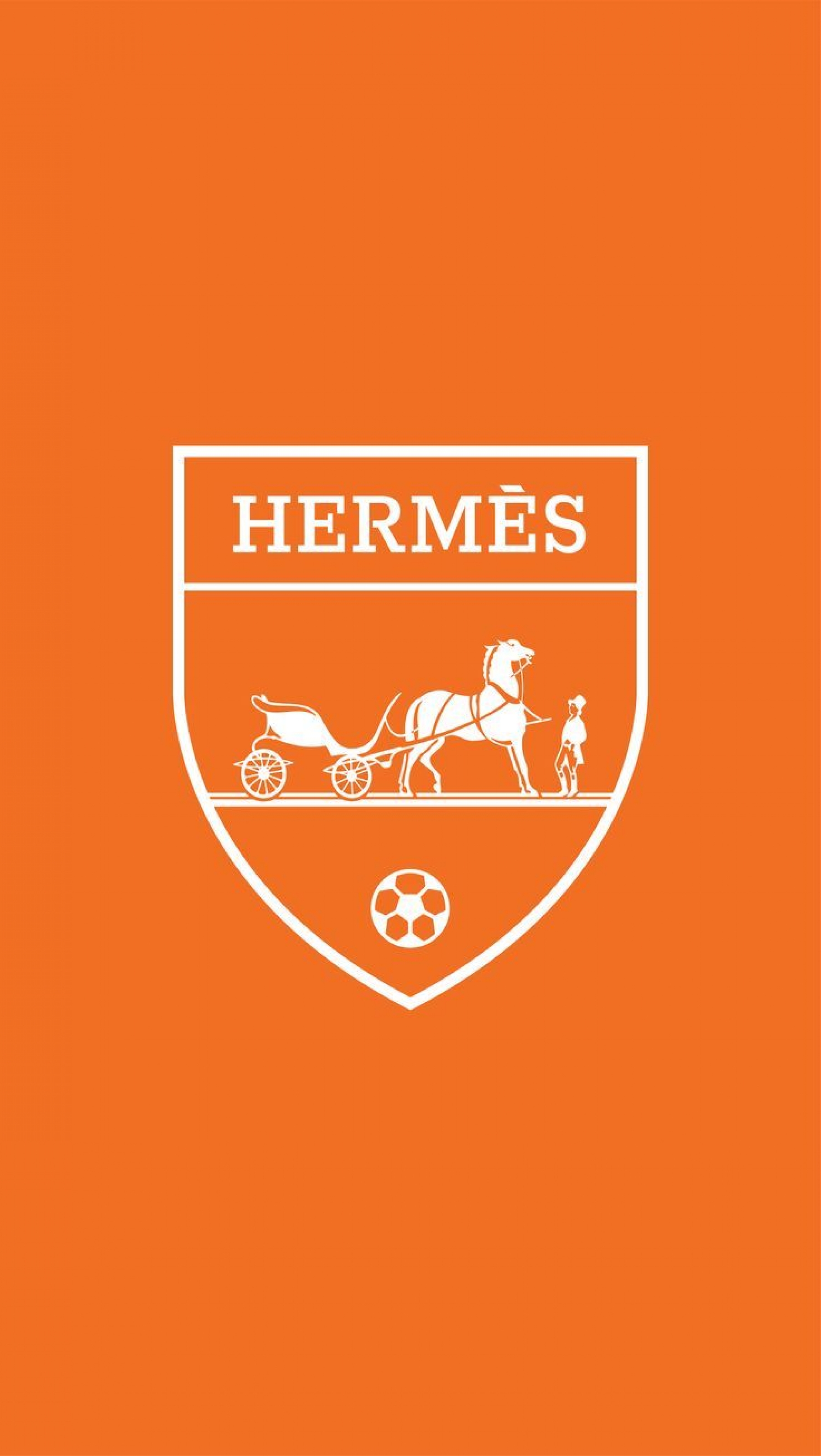 Hermès Logo Luxury Brands Orange Shield