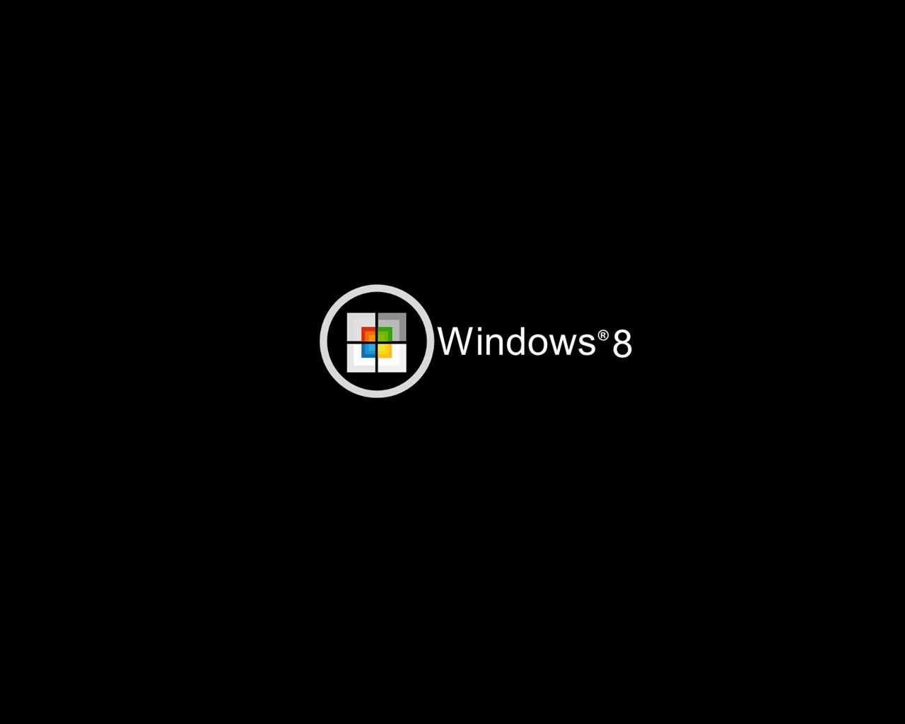 Black Microsoft Windows 8 Desktop Wallpaper