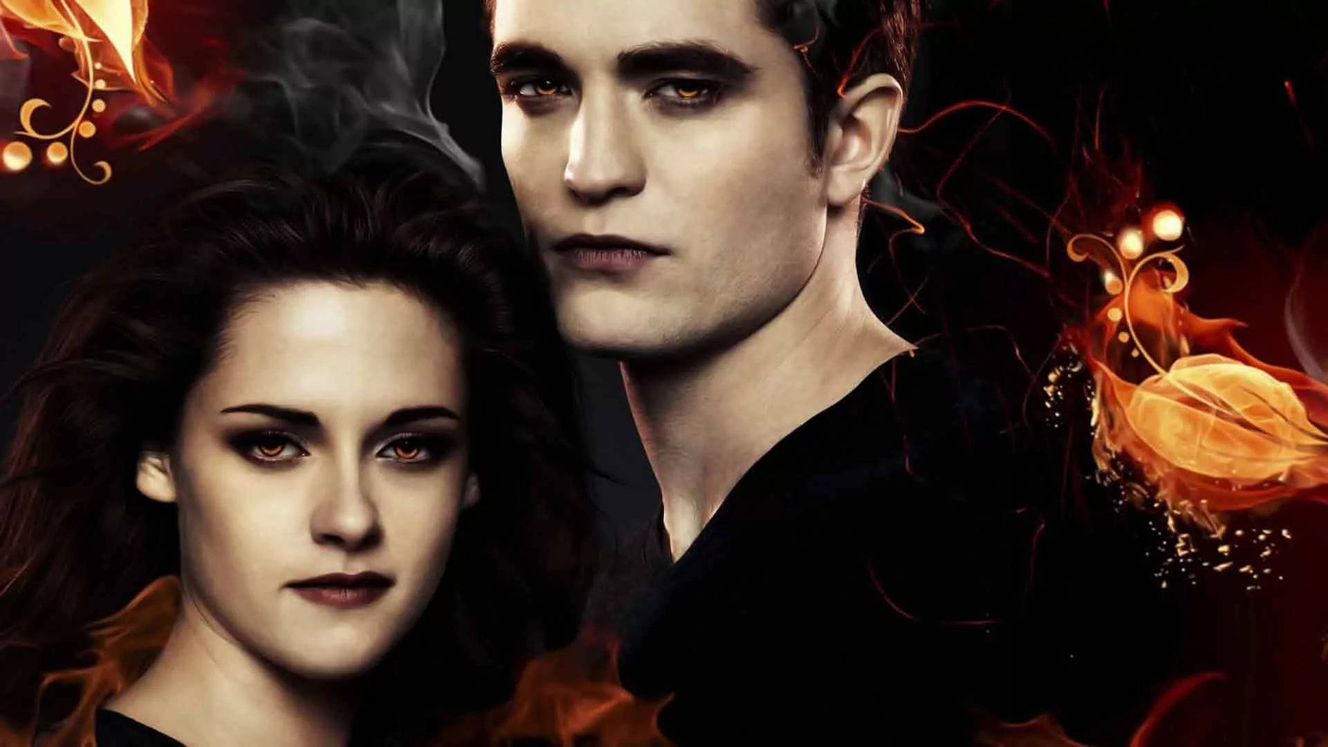 Download The Twilight Saga Fiery Bella And Edward Wallpaper