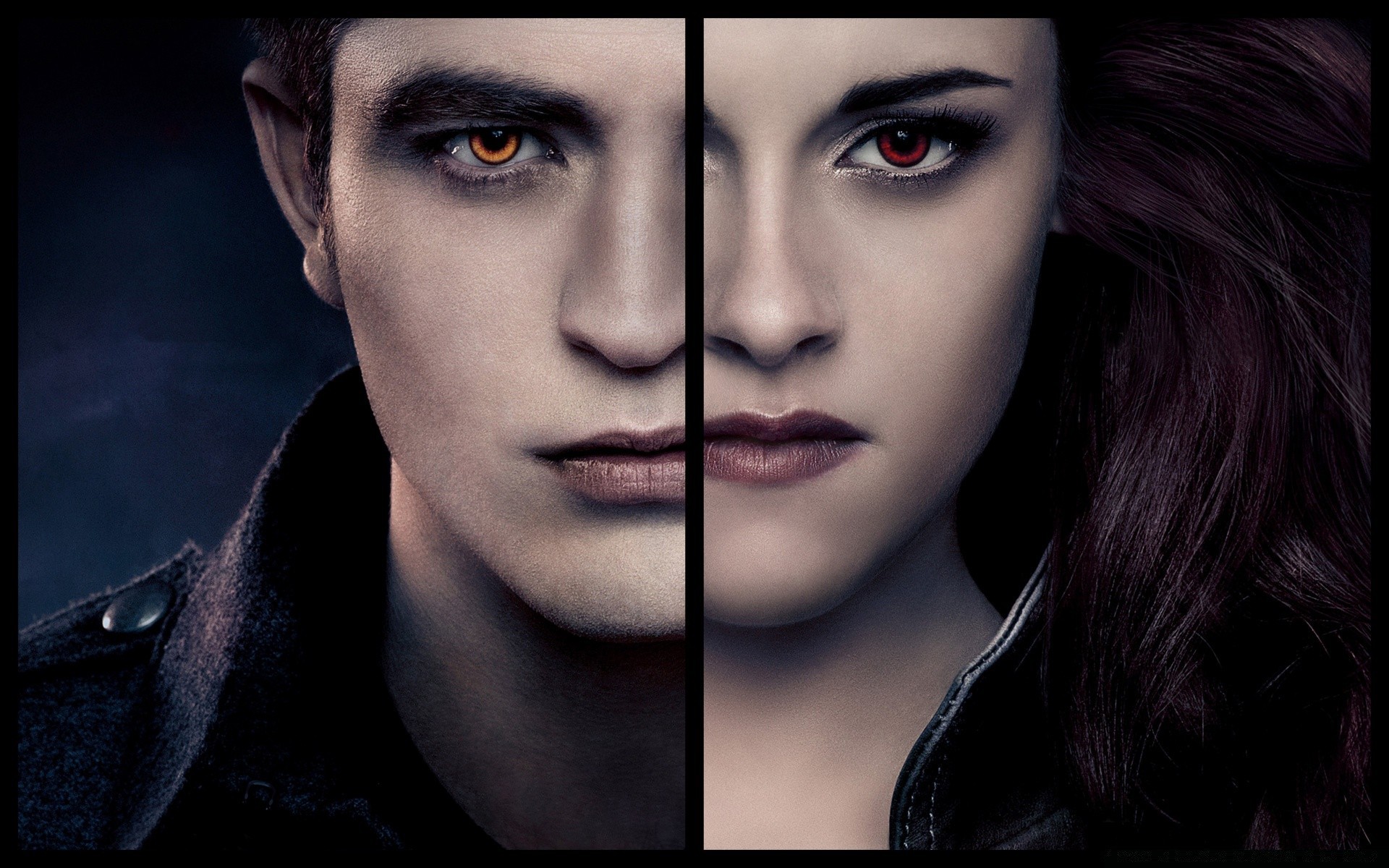 Twilight movie, collage of Edward and Bella