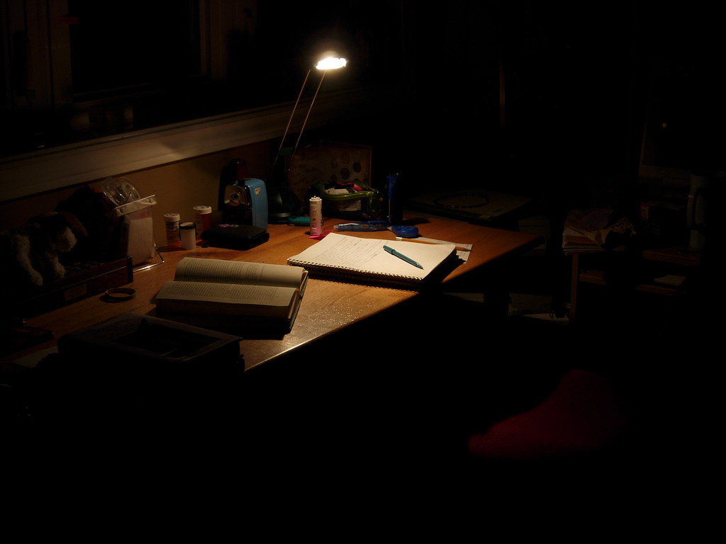 Late night studying. Yep, I too can be a keener when need b