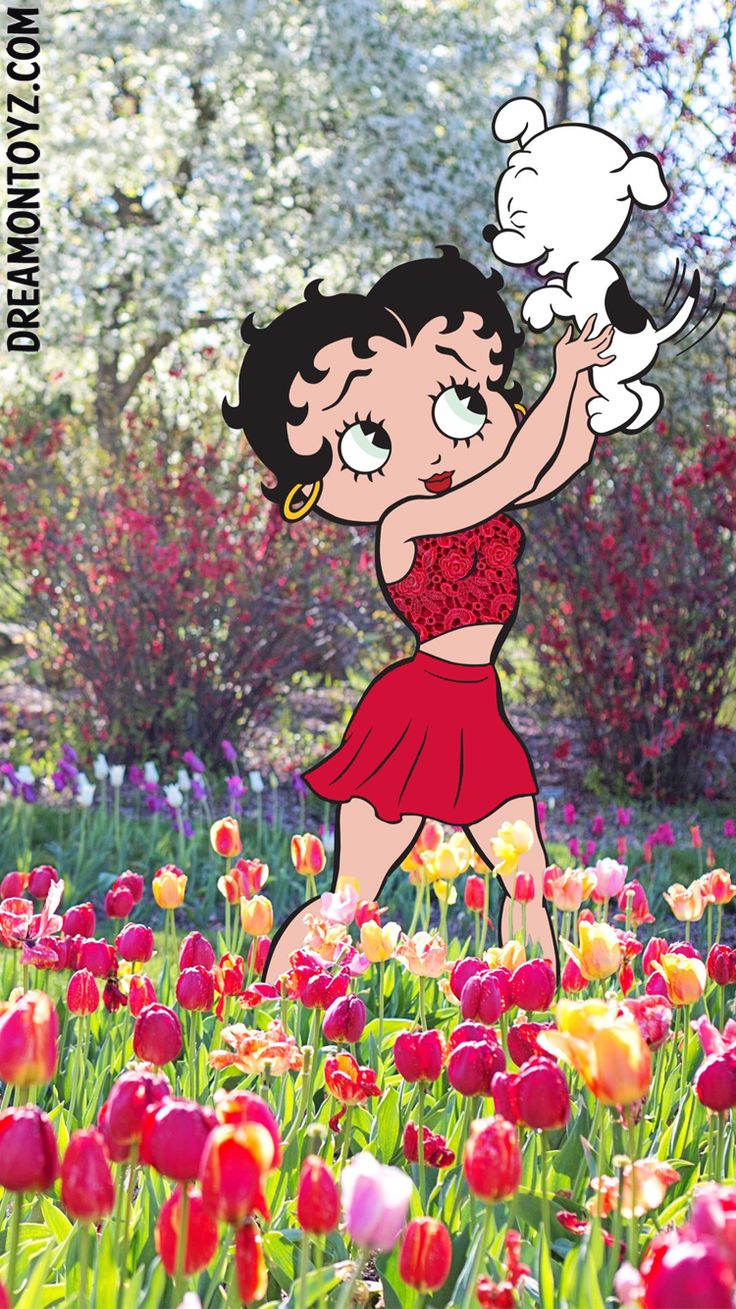 Betty Boop and Pudgy Cell Phone Wallpaper