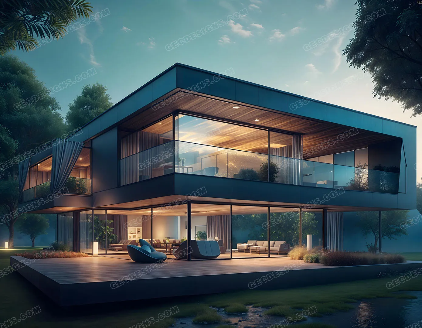 Luxury modern house wallpaper