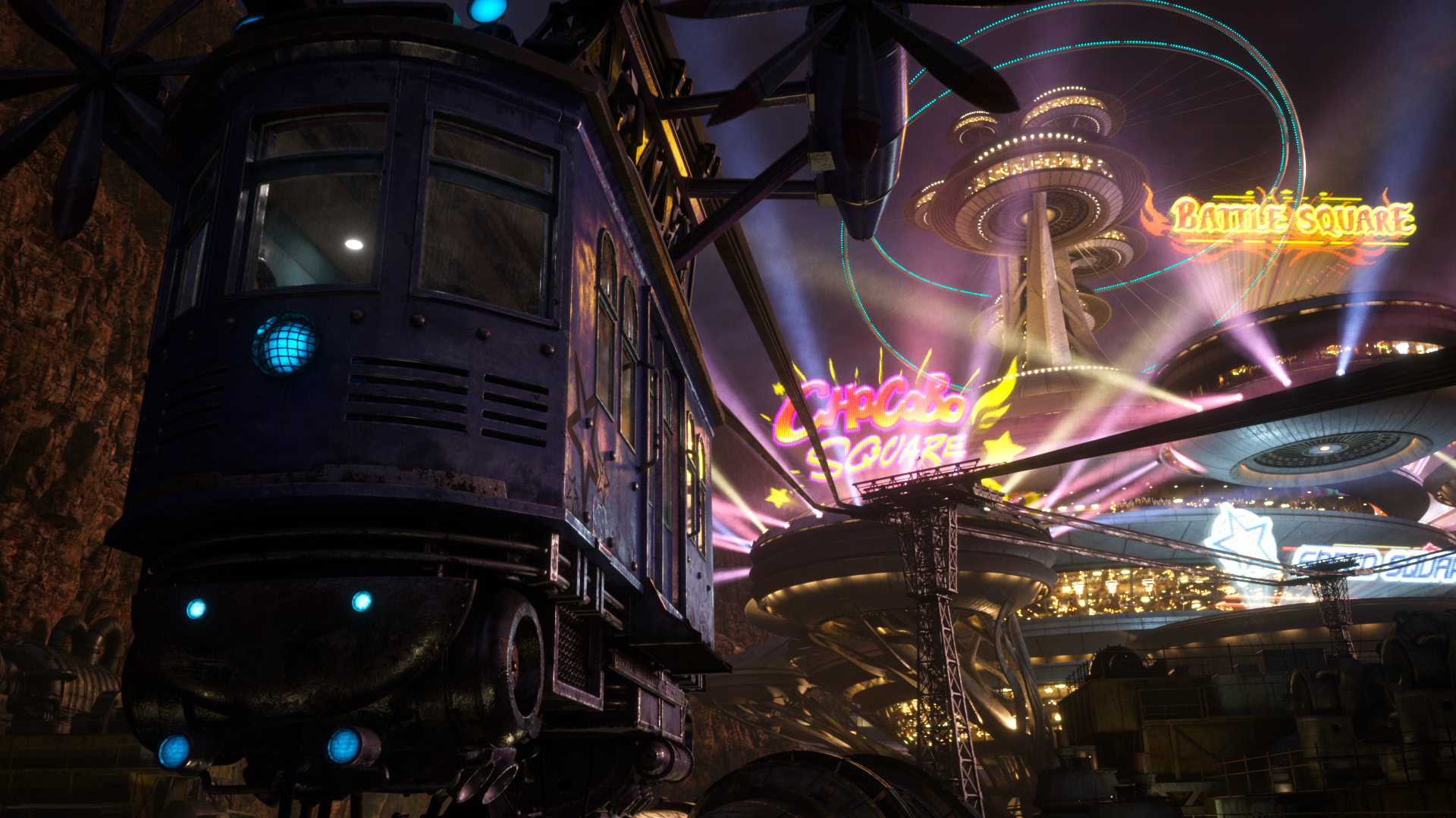 Final Fantasy VII Rebirth HD Wallpaper Night Scenex1080