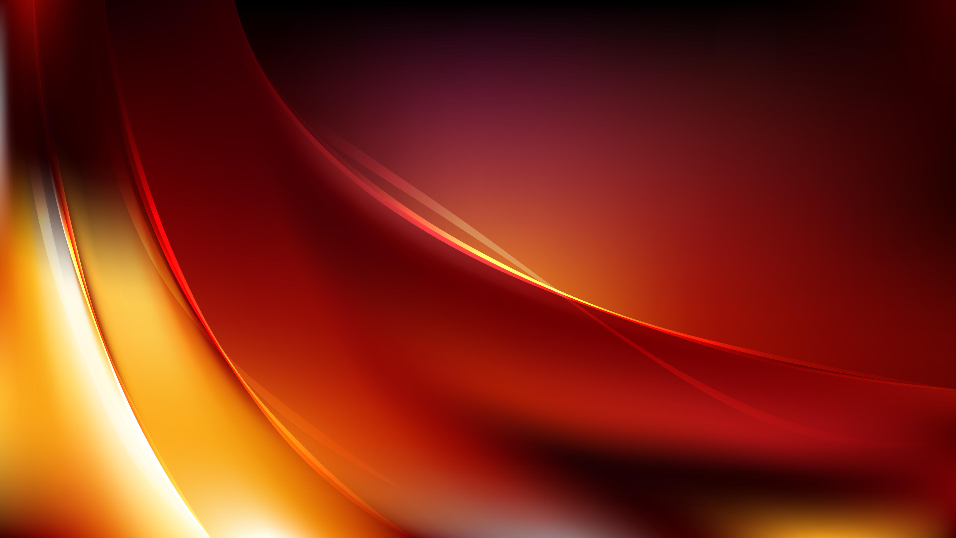 Free Download Abstract Red and Orange Wave Background