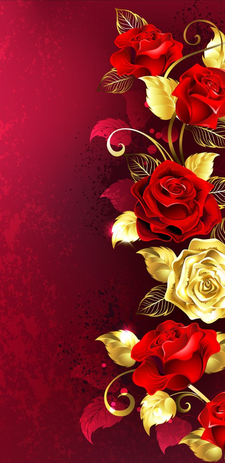 Roses Wallpaper 2. Red flower wallpaper, Floral wallpaper iphone, Love wallpaper background