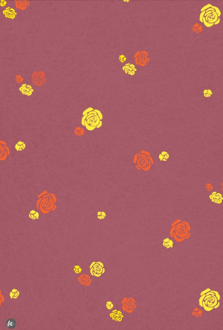 Maroon Floral Print Wallpaper Background