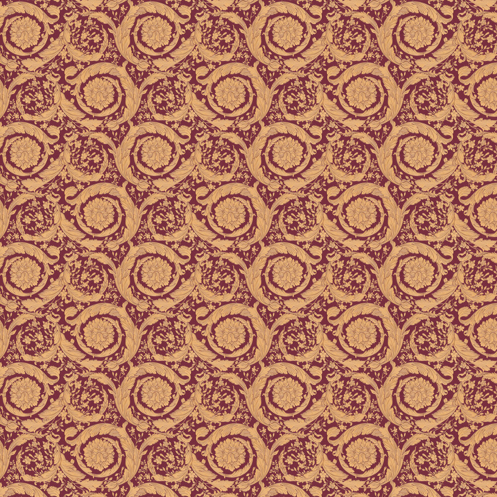 Barocco by Versace and Maroon, Wallpaper Direct